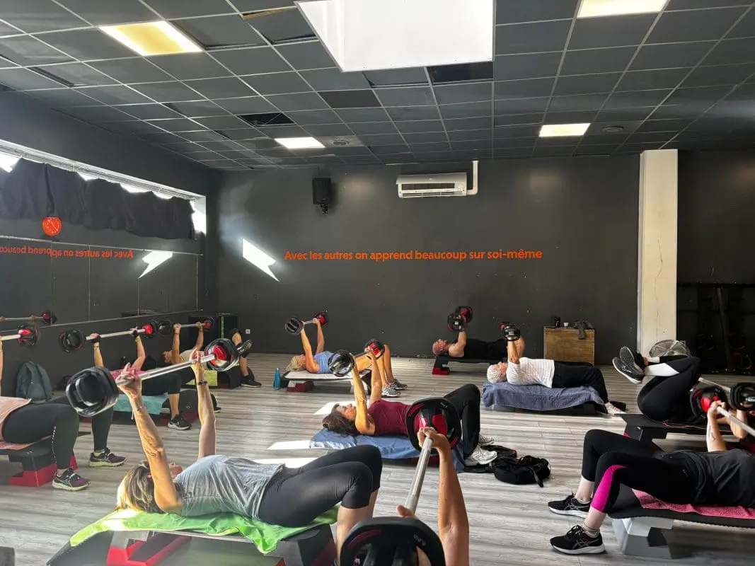 Séance de sport collectif